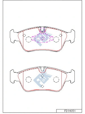 Brake Pad Set, disc brake (FD14051)