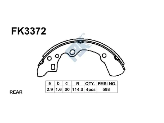 Brake Shoe Set (FK3372)