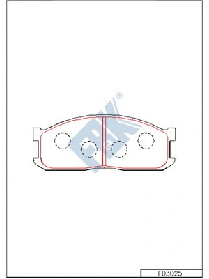 Brake Pad Set, disc brake (FD3025)