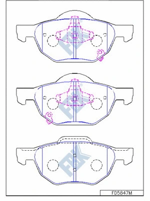 Brake Pad Set, disc brake (FD5847M)