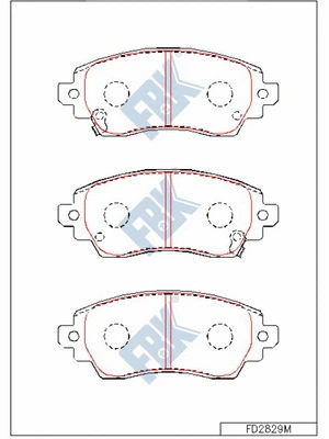Brake Pad Set, disc brake (FD2829M)