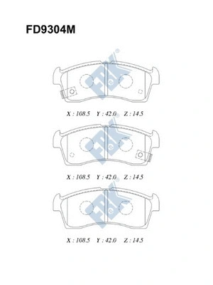 Brake Pad Set, disc brake (FD9304M)