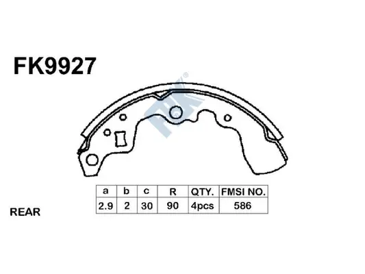 Brake Shoe Set (FK9927)