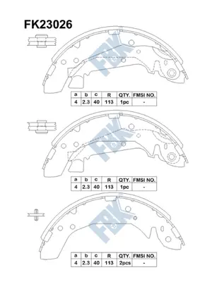 Brake Shoe Set (FK23026)