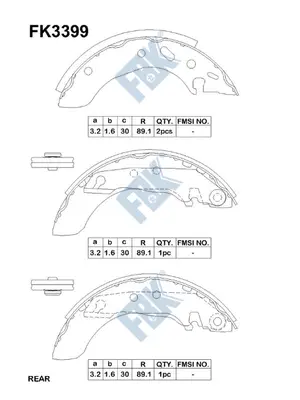 Brake Shoe Set (FK3399)