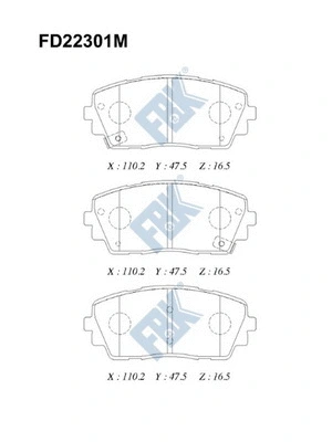 Brake Pad Set, disc brake (FD22301M)