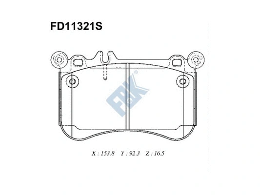 Brake Pad Set, disc brake (FD11321S)