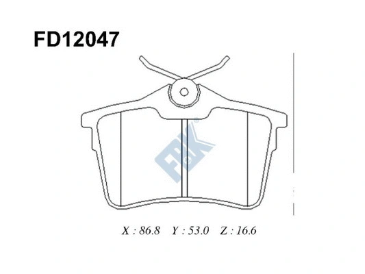 Brake Pad Set, disc brake (FD12047)