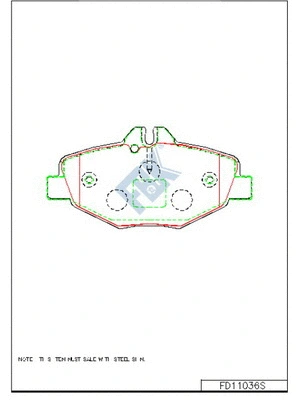 Brake Pad Set, disc brake (FD11036S)
