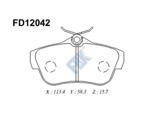 Brake Pad Set, disc brake (FD12042)