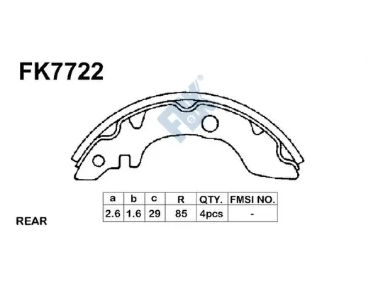 Brake Shoe Set (FK7722)