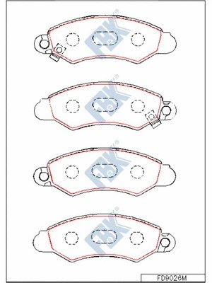 Brake Pad Set, disc brake (FD9026M)