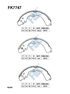 Brake Shoe Set (FK7747)