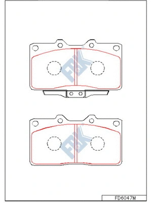 Brake Pad Set, disc brake (FD6047M)