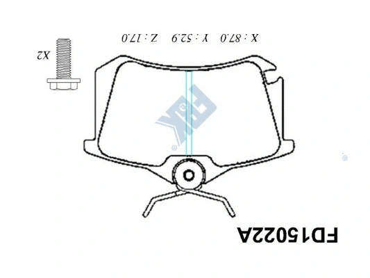 Brake Pad Set, disc brake (FD15022A)