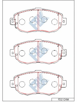Brake Pad Set, disc brake (FD2126M)