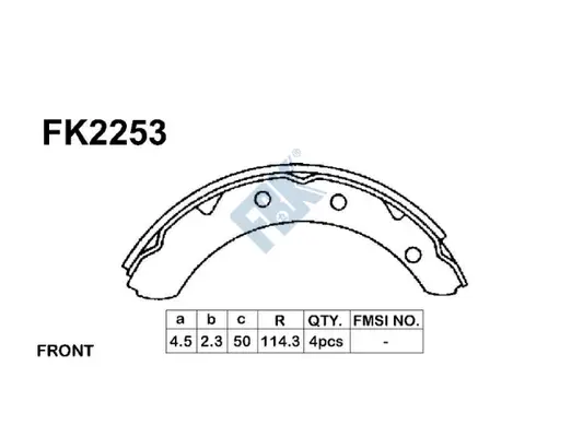 Brake Shoe Set (FK2253)