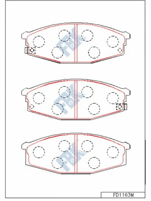 Brake Pad Set, disc brake (FD1163M)