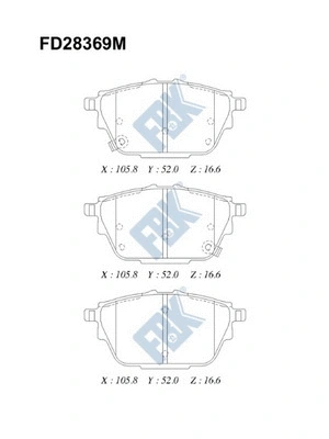 Brake Pad Set, disc brake (FD28369M)