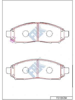 Brake Pad Set, disc brake (FD1863M)
