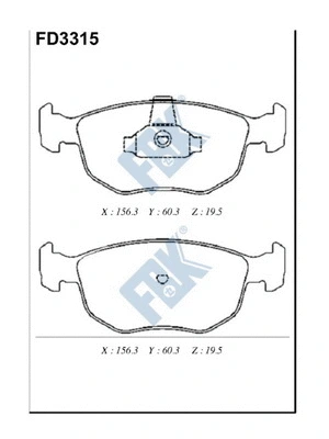 Brake Pad Set, disc brake (FD3315)