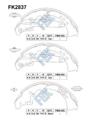 Brake Shoe Set (FK2837)