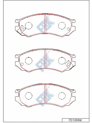 Brake Pad Set, disc brake (FD1084M)