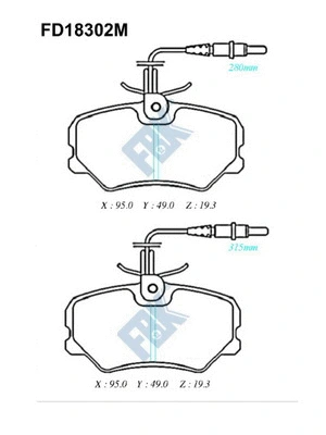 Brake Pad Set, disc brake (FD18302M)