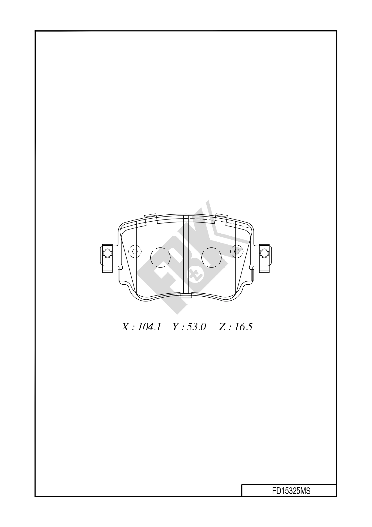 Brake Pad Set, disc brake (FD15325MS)