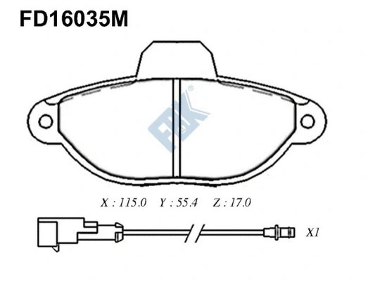 Brake Pad Set, disc brake (FD16035M)