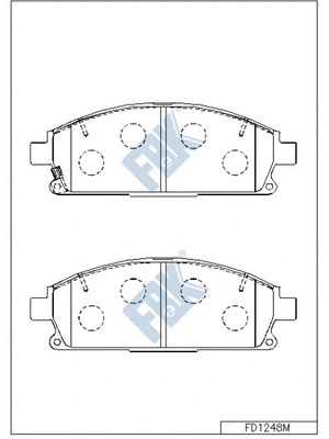 Brake Pad Set, disc brake (FD1248M)