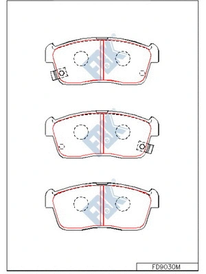 Brake Pad Set, disc brake (FD9030M)