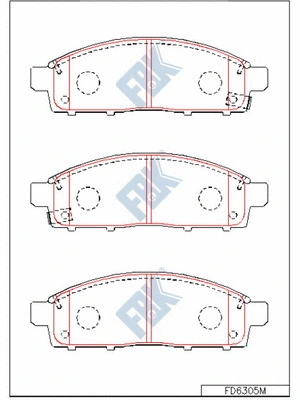 Brake Pad Set, disc brake (FD6305M)