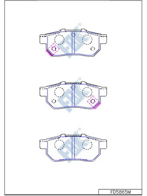 Brake Pad Set, disc brake (FD5865M)