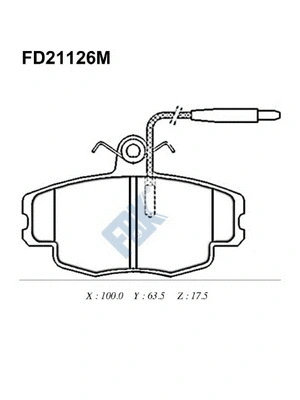 Brake Pad Set, disc brake (FD21126M)