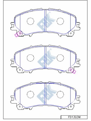 Brake Pad Set, disc brake (FD1303M)
