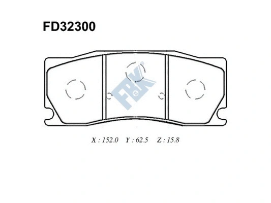 Brake Pad Set, disc brake (FD32300)