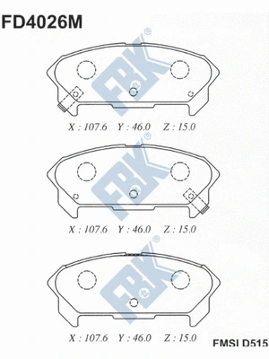 Brake Pad Set, disc brake (FD4026M)