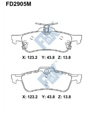 Brake Pad Set, disc brake (FD2905M)