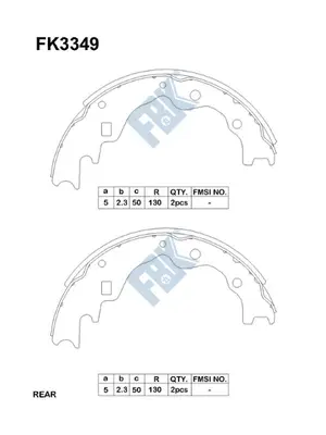 Brake Shoe Set (FK3349)