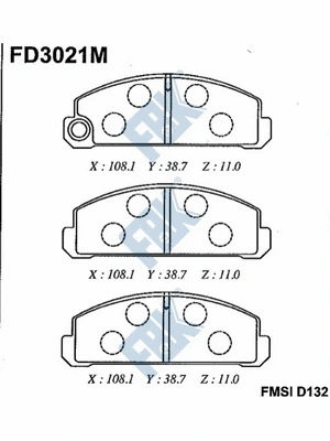 Brake Pad Set, disc brake (FD3021M)