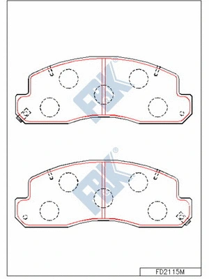 Brake Pad Set, disc brake (FD2115M)
