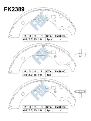 Brake Shoe Set (FK2389)