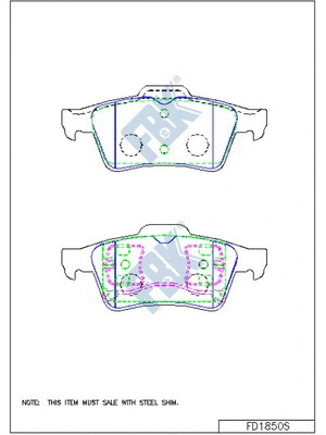 Brake Pad Set, disc brake (FD1850S)