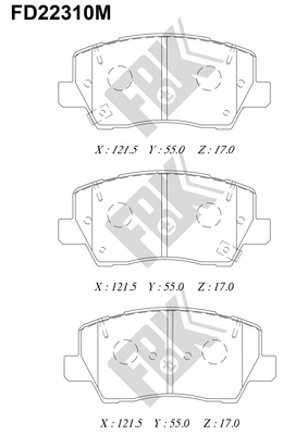 Brake Pad Set, disc brake (FD22310M)
