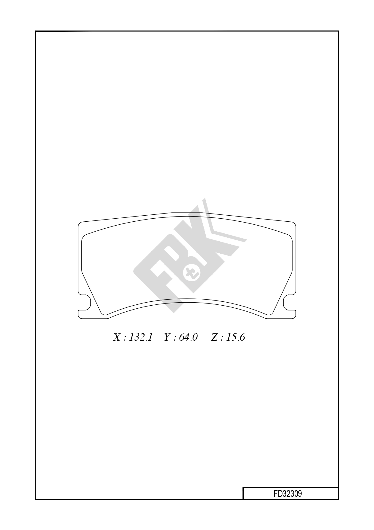 Brake Pad Set, disc brake (FD32309)