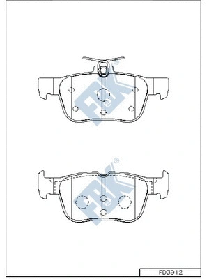 Brake Pad Set, disc brake (FD3912)