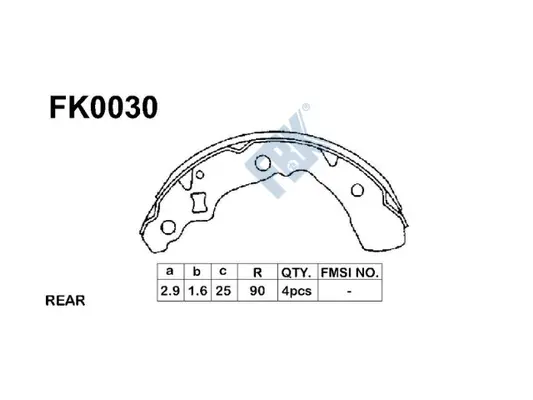 Brake Shoe Set (FK0030)