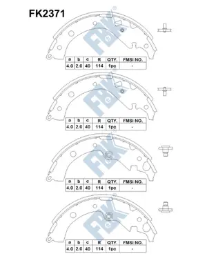 Brake Shoe Set (FK2371)