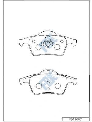 Brake Pad Set, disc brake (FD19007)